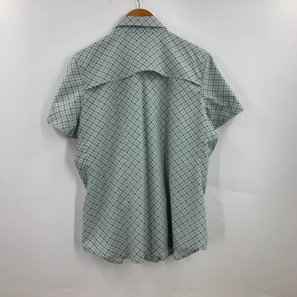 REI Co-op Sahara‎ Button Up Outdoor Short Sleeve Shirt in Asphalt Floral Size XL - Picture 2 of 10
